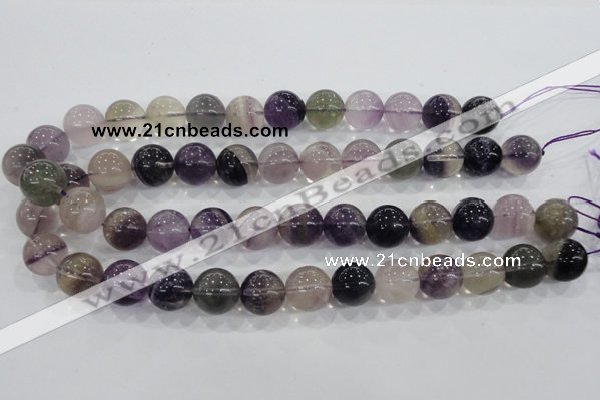 CFL206 15.5 inches 16mm round purple fluorite gemstone beads wholesale