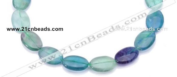 CFL21 A- grade 15*20mm oval natural fluorite beads Wholesale