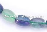 CFL25 A- grade 10*14mm egg-shaped natural fluorite gemstone bead