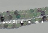 CFL250 15.5 inches 4mm faceted round natural fluorite beads