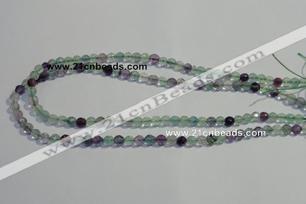 CFL251 15.5 inches 6mm faceted round natural fluorite beads