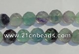 CFL252 15.5 inches 8mm faceted round natural fluorite beads