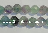 CFL253 15.5 inches 10mm faceted round natural fluorite beads