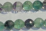 CFL254 15.5 inches 12mm faceted round natural fluorite beads