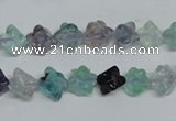 CFL302 15.5 inches 8*8mm carved cube natural fluorite beads