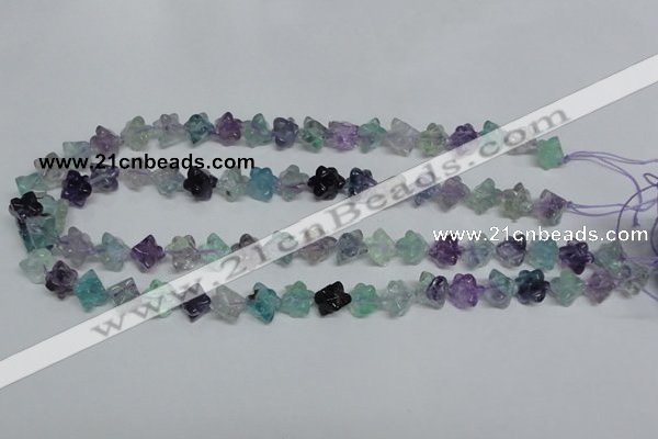 CFL302 15.5 inches 8*8mm carved cube natural fluorite beads