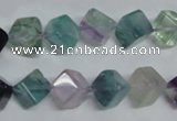 CFL309 15.5 inches 6*6mm cube natural fluorite beads