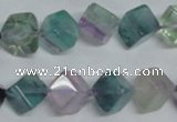 CFL310 15.5 inches 8*8mm cube natural fluorite beads