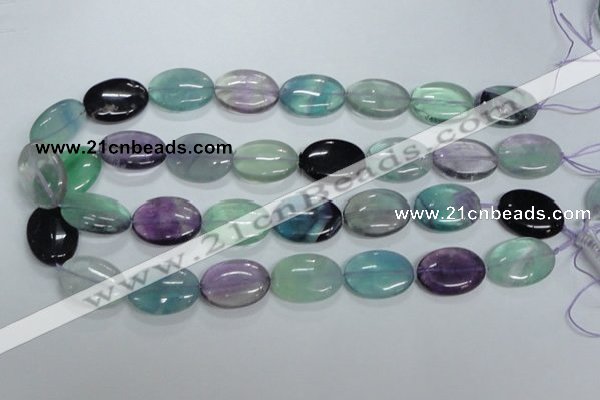 CFL318 15.5 inches 18*25mm oval natural fluorite beads wholesale