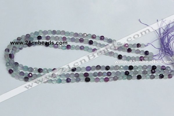 CFL323 15.5 inches 6mm faceted round natural fluorite beads