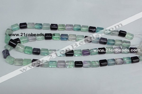 CFL329 15.5 inches 8*12mm flat column natural fluorite beads