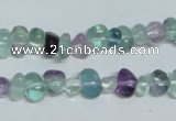 CFL330 15.5 inches 6*9mm nugget natural fluorite beads