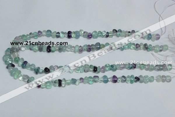 CFL330 15.5 inches 6*9mm nugget natural fluorite beads