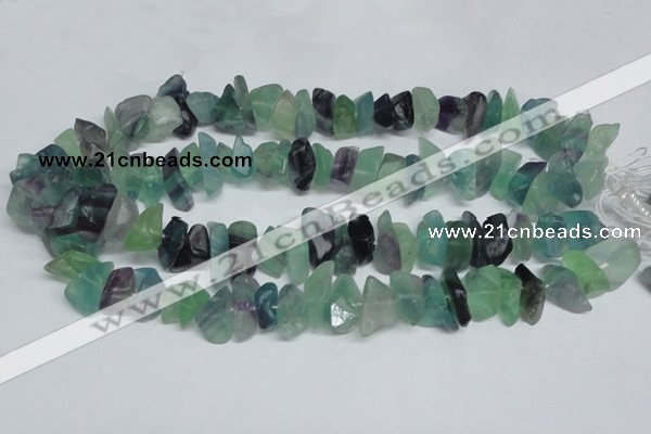 CFL334 15.5 inches 12*16mm nugget natural fluorite beads wholesale