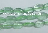 CFL335 15.5 inches 8*12mm oval natural green fluorite beads