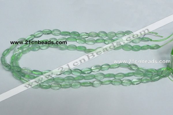CFL335 15.5 inches 8*12mm oval natural green fluorite beads