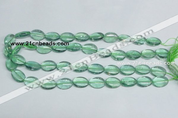 CFL336 15.5 inches 13*18mm oval natural green fluorite beads