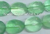 CFL340 15.5 inches 15*20mm nugget natural green fluorite beads