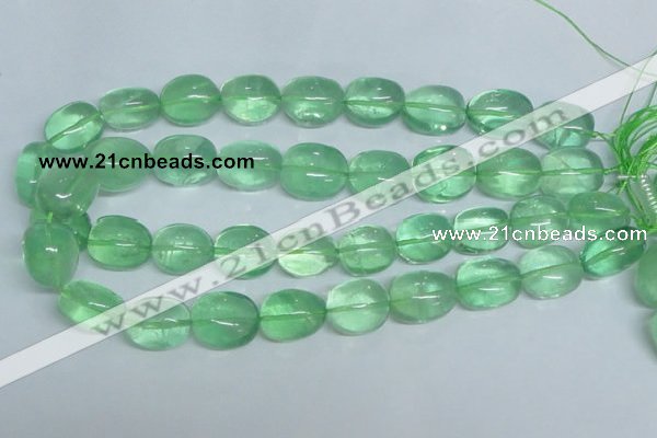 CFL340 15.5 inches 15*20mm nugget natural green fluorite beads