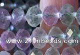 CFL415 15.5 inches 6*8mm faceted rondelle fluorite gemstone beads