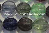 CFL465 15.5 inches 18mm pumpkin natural fluorite beads