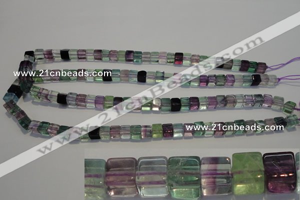 CFL488 15.5 inches 6*6mm cube natural fluorite beads