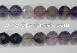 CFL500 15.5 inches 8mm faceted round fluorite beads wholesale