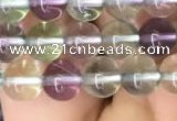 CFL581 15.5 inches 6mm round AAAA grade fluorite gemstone beads