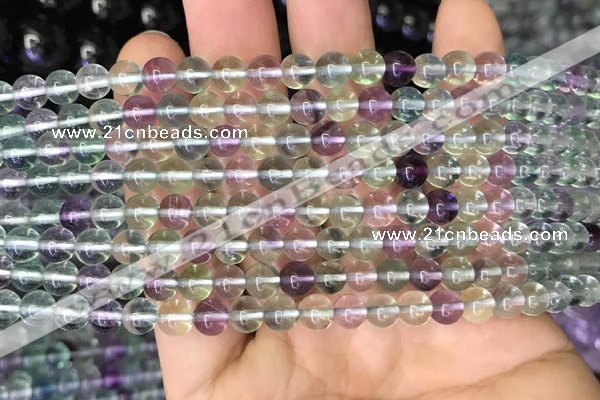 CFL581 15.5 inches 6mm round AAAA grade fluorite gemstone beads