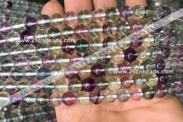 CFL587 15.5 inches 8mm round AAAAA grade fluorite gemstone beads