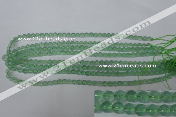 CFL601 15.5 inches 6mm round AB grade green fluorite beads wholesale