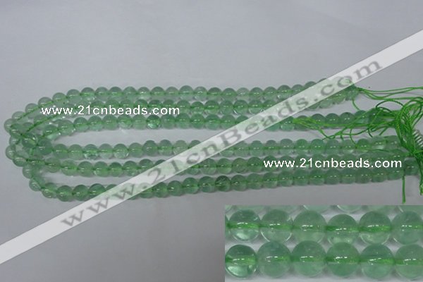 CFL602 15.5 inches 8mm round AB grade green fluorite beads wholesale