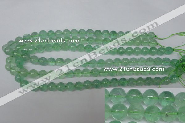 CFL603 15.5 inches 10mm round AB grade green fluorite beads wholesale