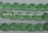 CFL623 15.5 inches 10mm faceted round green fluorite beads wholesale