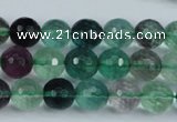 CFL63 15.5 inches 10mm faceted round A grade natural fluorite beads