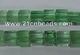 CFL632 15.5 inches 8*8mm cube green fluorite beads wholesale