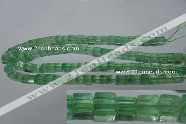 CFL632 15.5 inches 8*8mm cube green fluorite beads wholesale