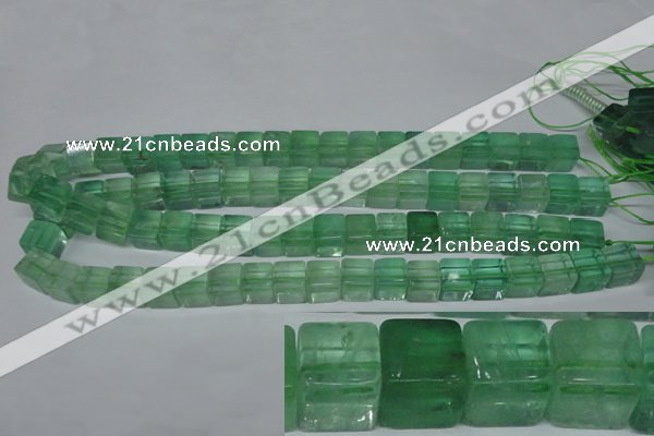 CFL633 15.5 inches 10*10mm cube green fluorite beads wholesale