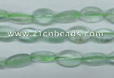 CFL641 15.5 inches 8*12mm oval green fluorite beads wholesale