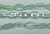 CFL641 15.5 inches 8*12mm oval green fluorite beads wholesale