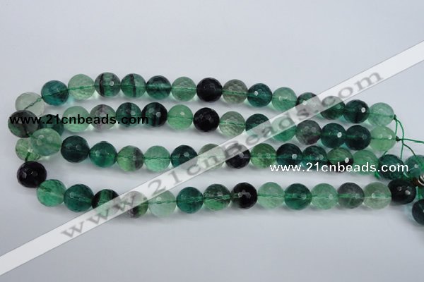 CFL65 15.5 inches 14mm faceted round A grade natural fluorite beads