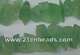 CFL656 15.5 inches 5*15mm matte green fluorite chips beads