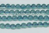 CFL661 15.5 inches 6mm round AB grade blue fluorite beads wholesale