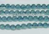 CFL661 15.5 inches 6mm round AB grade blue fluorite beads wholesale