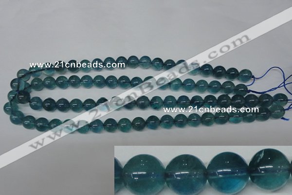 CFL663 15.5 inches 10mm round AB grade blue fluorite beads wholesale