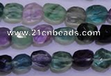 CFL725 15.5 inches 9*11mm faceted nuggets natural fluorite beads