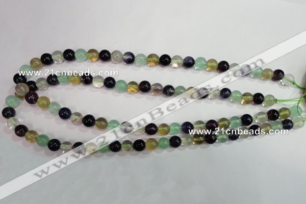 CFL751 15.5 inches 6mm round rainbow fluorite gemstone beads