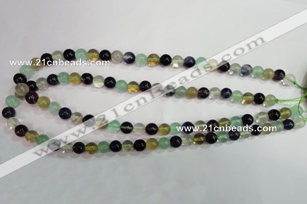 CFL752 15.5 inches 8mm round rainbow fluorite gemstone beads