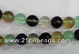 CFL753 15.5 inches 10mm round rainbow fluorite gemstone beads