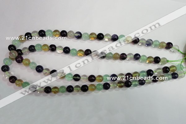 CFL753 15.5 inches 10mm round rainbow fluorite gemstone beads